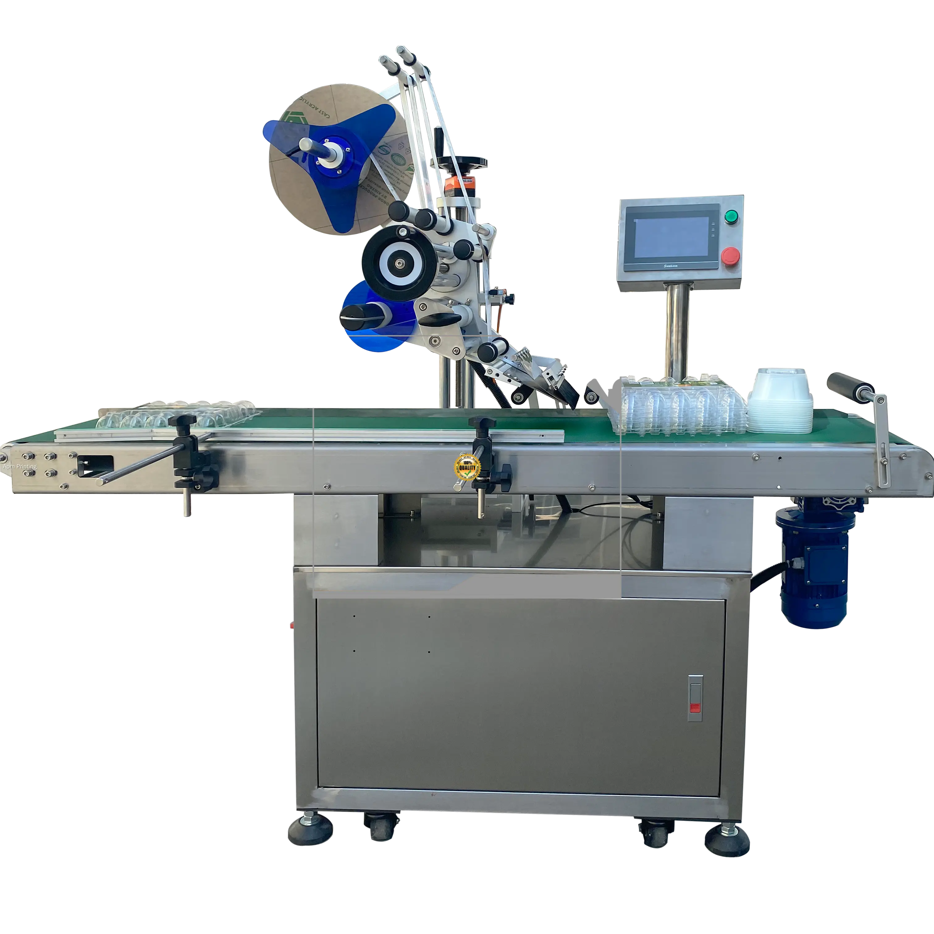 best automatic round bottle labeling machine supply | APM PRINT 1