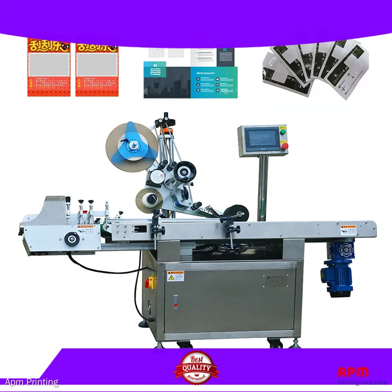 Custom round bottle sticker labeling machine company Manufacturer | APM PRINT 1