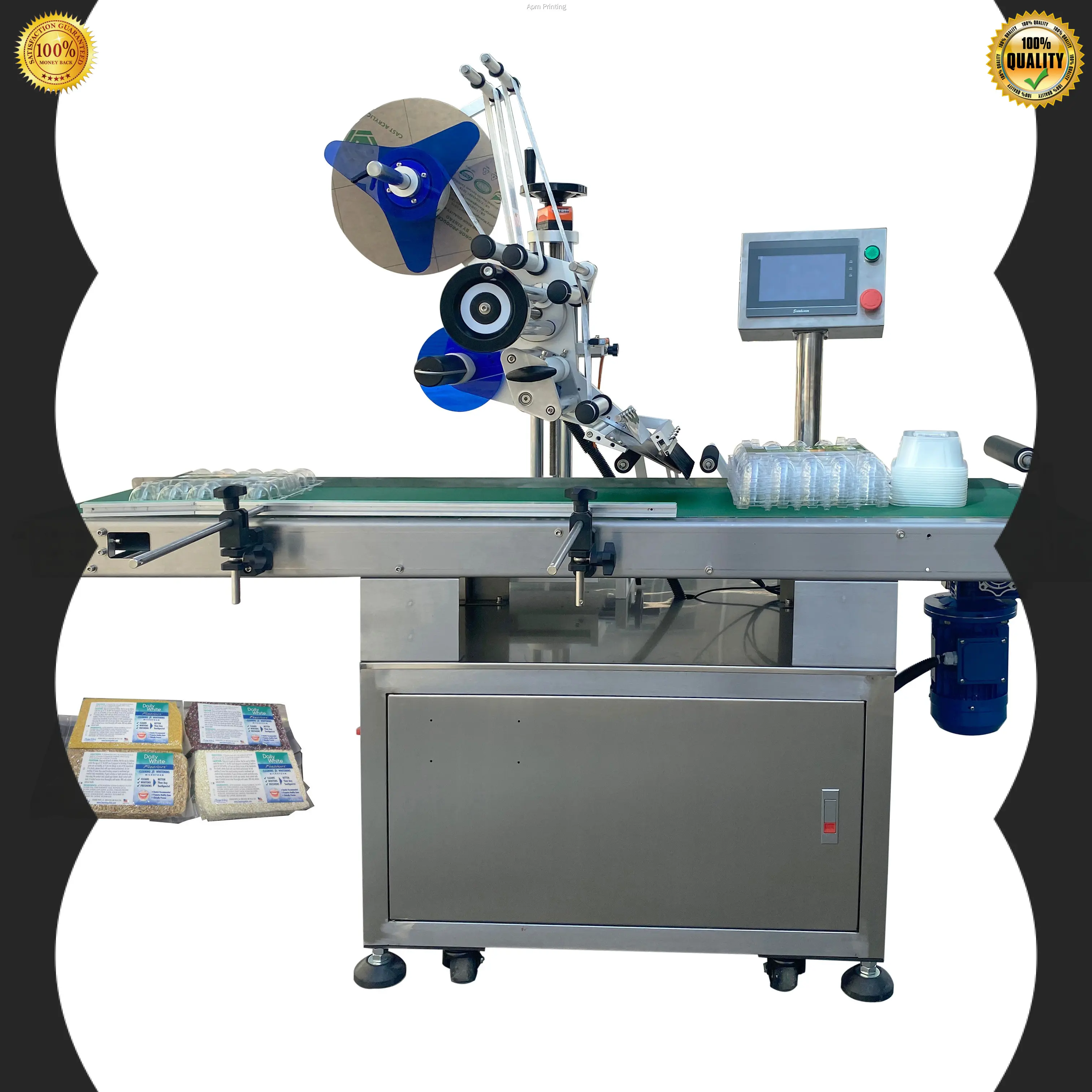Custom round bottle sticker labeling machine factory Manufacturer | APM PRINT 1
