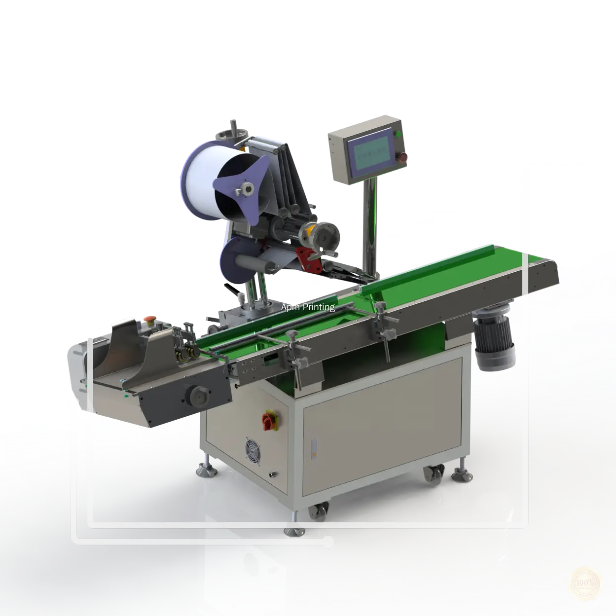 APM PRINT | latest sticker labeling machine for round bottle company 1