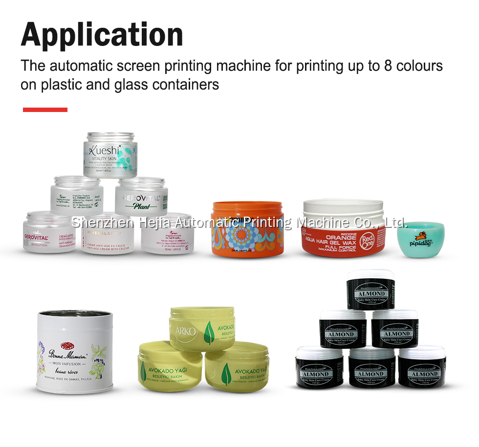 Cosmetic container screen printing and hot stamping machine 9