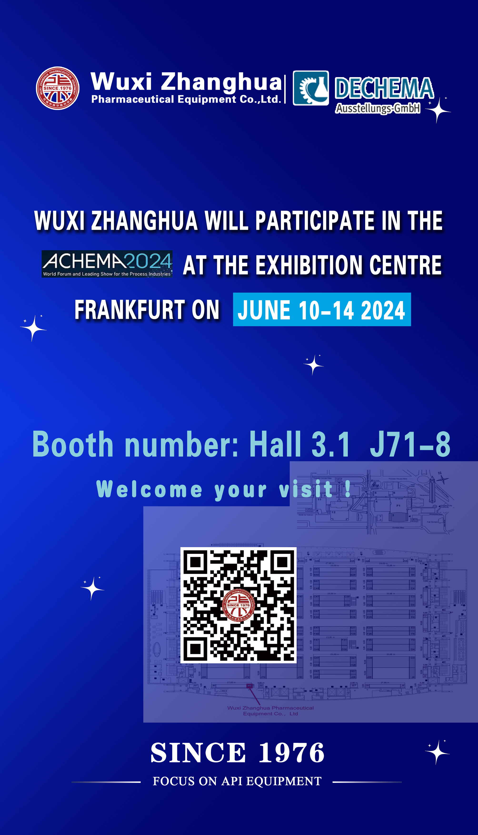 Wuxi Zhanghua Pharmaceutical Equipment Co., Ltd. will Participate in ACHEMA 2024 in Frankfurt 1