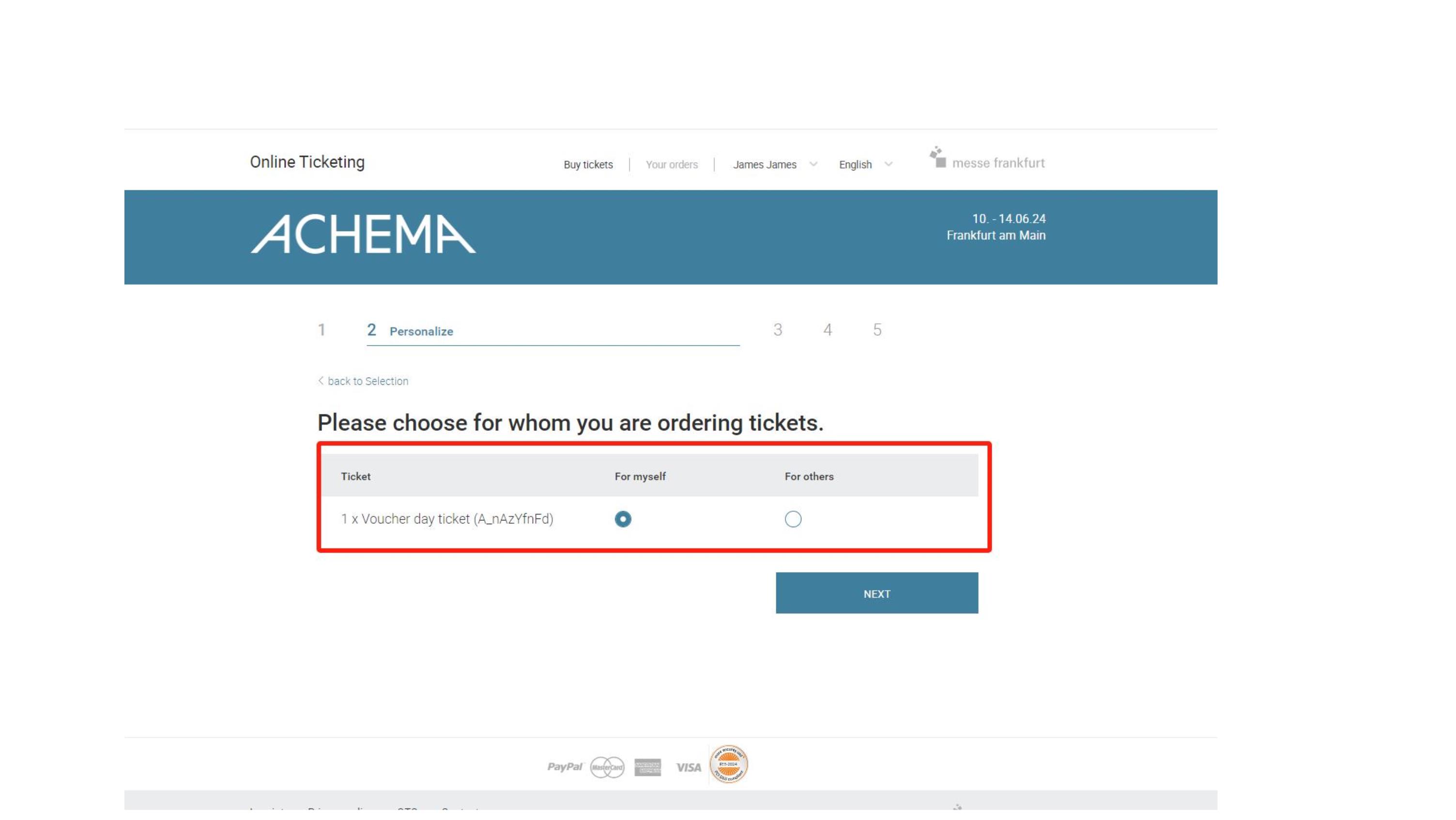  Valitse kävijän tiedot