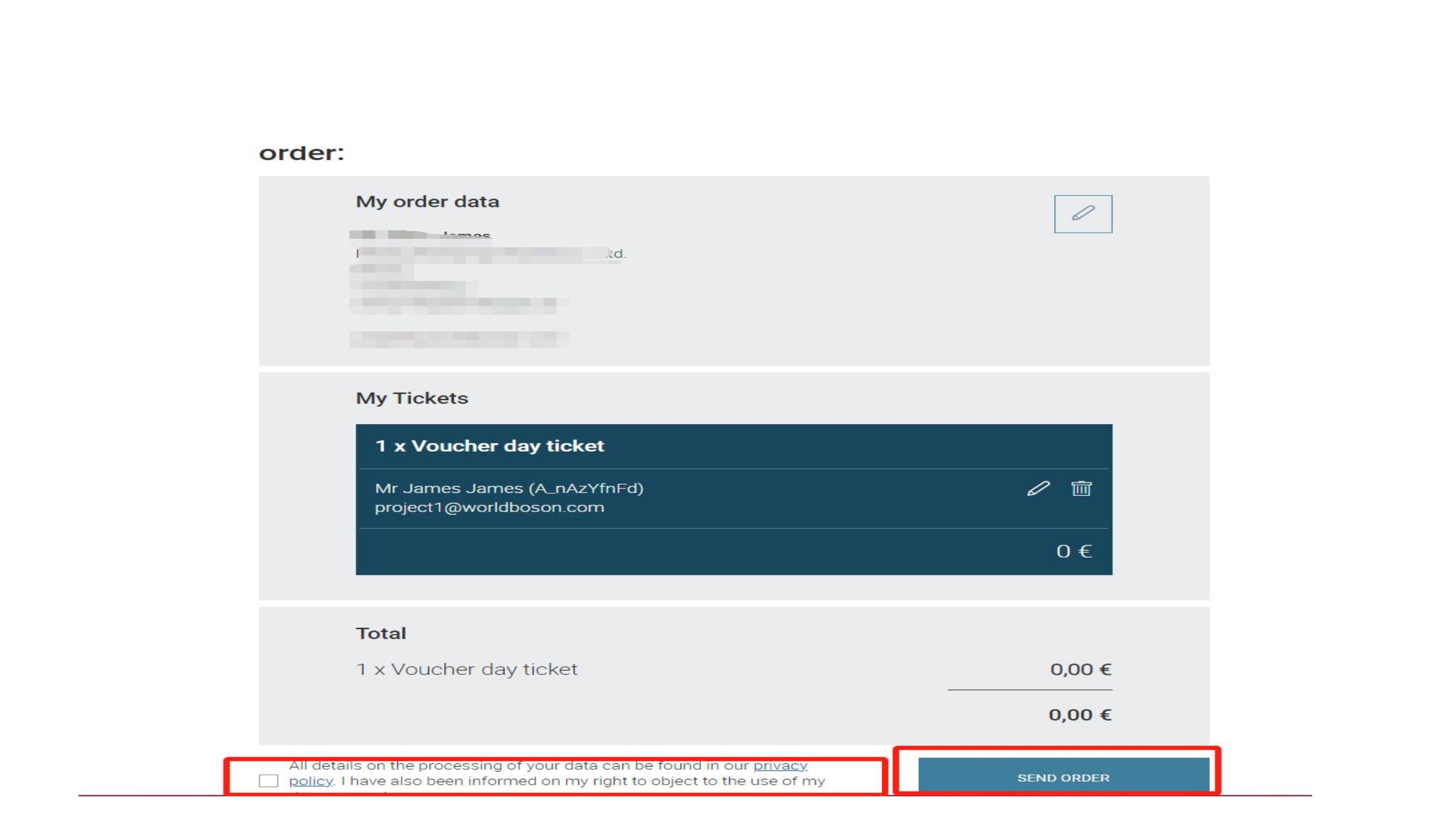  Hyväksy rastittamalla, lähetä tilaus