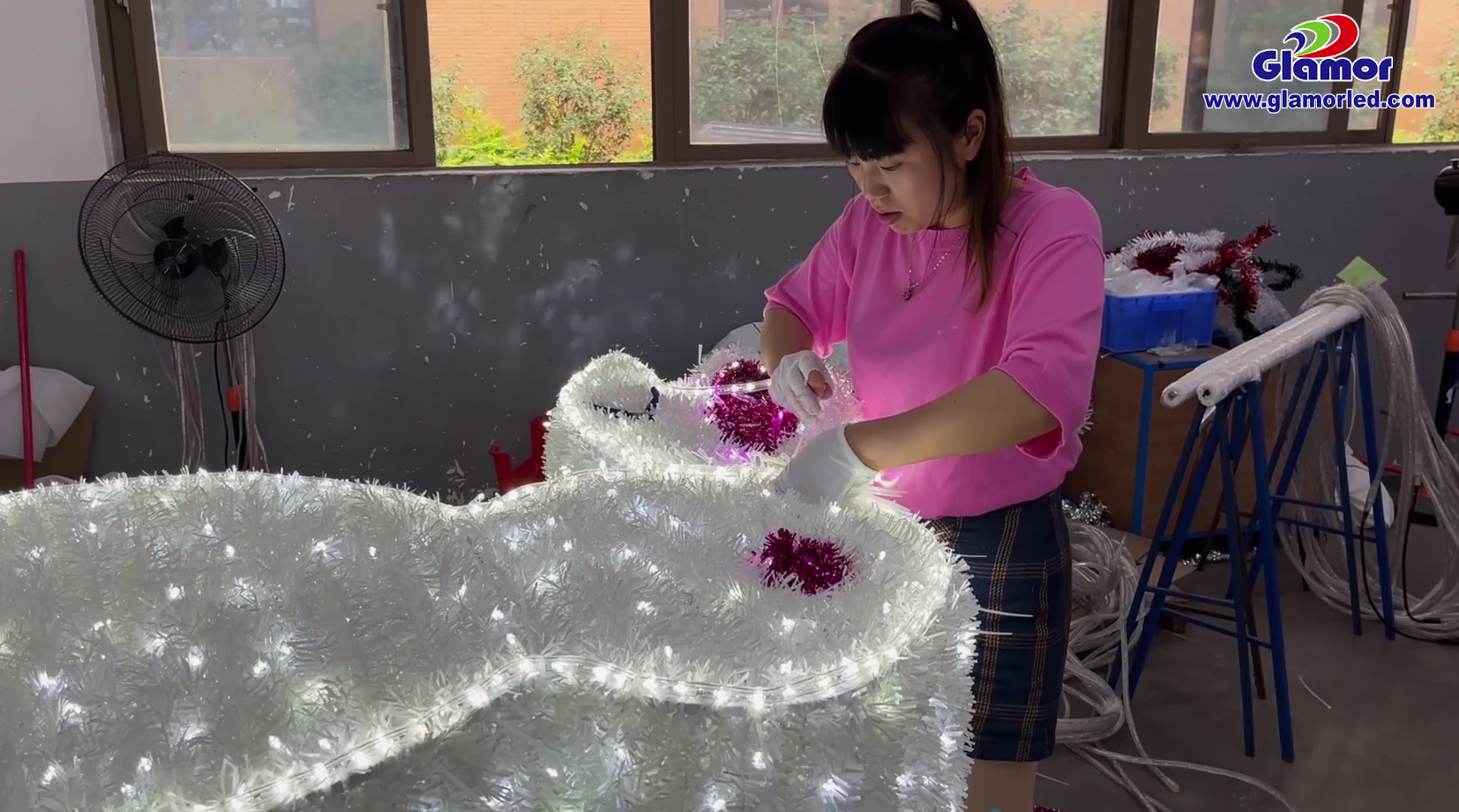 3D dış mekan LED Noel ışığı motifli dekorasyon kutusu üreticisi Glamour 17