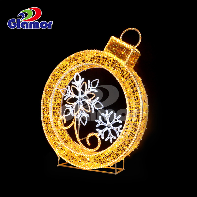 3D dış mekan LED Noel ışığı motifli dekorasyon kutusu üreticisi Glamour 11