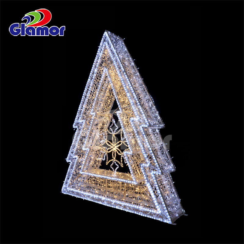 3D dış mekan LED Noel ışığı motifli dekorasyon kutusu üreticisi Glamour 8