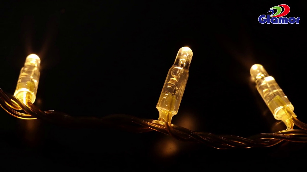 Drita të ngrohta të bardha për Krishtlindje, të papërshkueshme nga uji, të lidhshme dhe shumëngjyrëshe, me tela PVC, dekorative 26