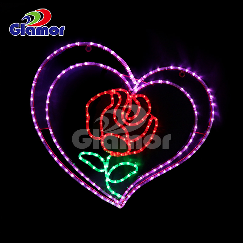 د فستیوال د مراسمو سينګار د ویلینټاین ورځ ښکلی LED 2D 3D موټیف څراغ جوړونکی 12