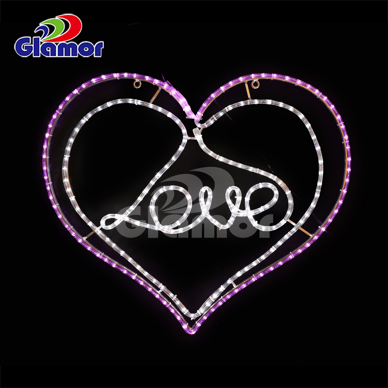 د فستیوال د مراسمو سينګار د ویلینټاین ورځ ښکلی LED 2D 3D موټیف څراغ جوړونکی 15