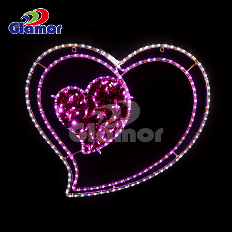 د فستیوال د مراسمو سينګار د ویلینټاین ورځ ښکلی LED 2D 3D موټیف څراغ جوړونکی 13