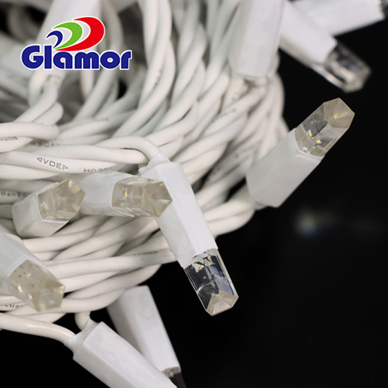 இரட்டை நட்சத்திர சூடான வெள்ளை விளைவு ஒளிரும் கிறிஸ்துமஸ் லெட் லைட் சரம் உற்பத்தியாளர் 9