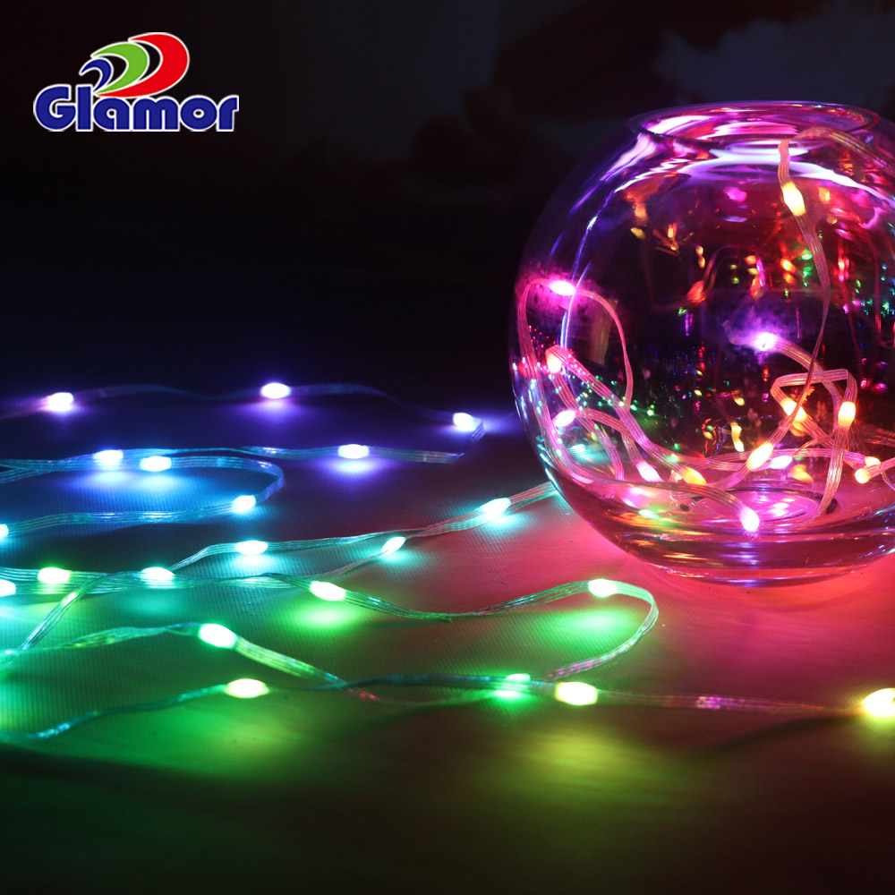 उच्च गुणस्तरको कम भोल्टेज अनुकूलित मोटिफ ट्री RGB सजावटी परी स्ट्रिङ एलईडी लाइट 14