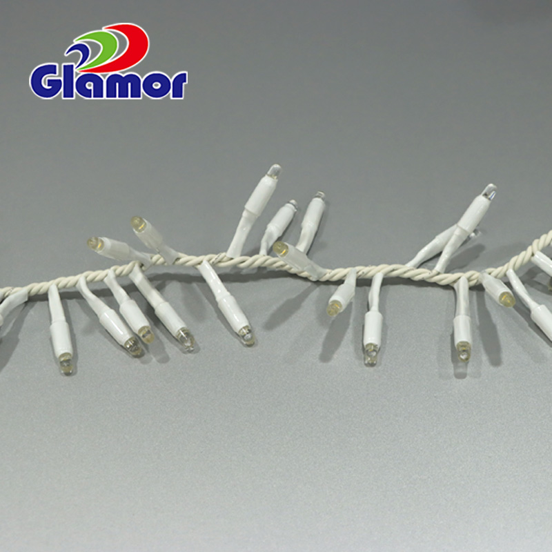 Kauçuk kablo özelleştirilmiş uzunluk renk Noel festivali kullanımı LED dekoratif ışık zinciri kraker kümesi peri ışığı 14