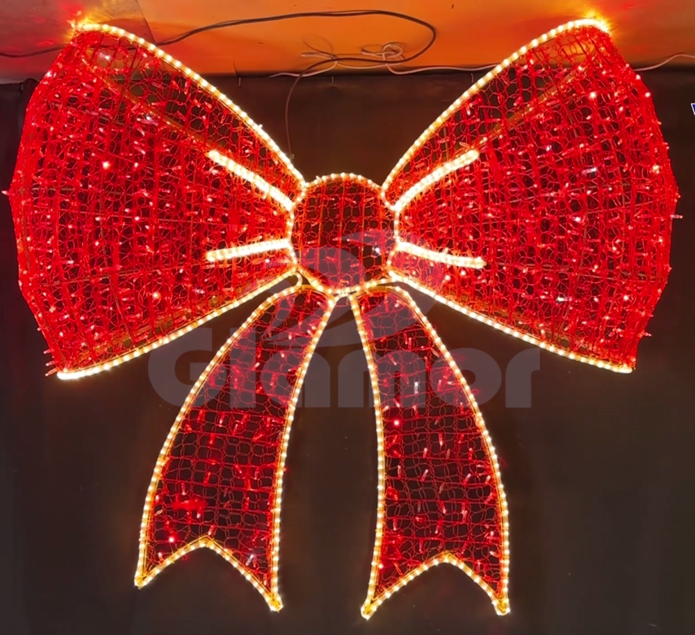 រចនាម៉ូដ 3D Bowknot ប្ដូរតាមបំណង ក្រុមហ៊ុនផលិតពន្លឺតុបតែង Glamour 2