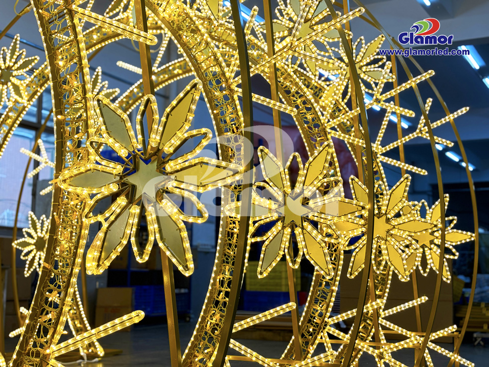 2D hlýhvít hátíðarjól stórviðburður bogadreginn hurð LED skreytingarmynstur til notkunar utandyra og innandyra 7