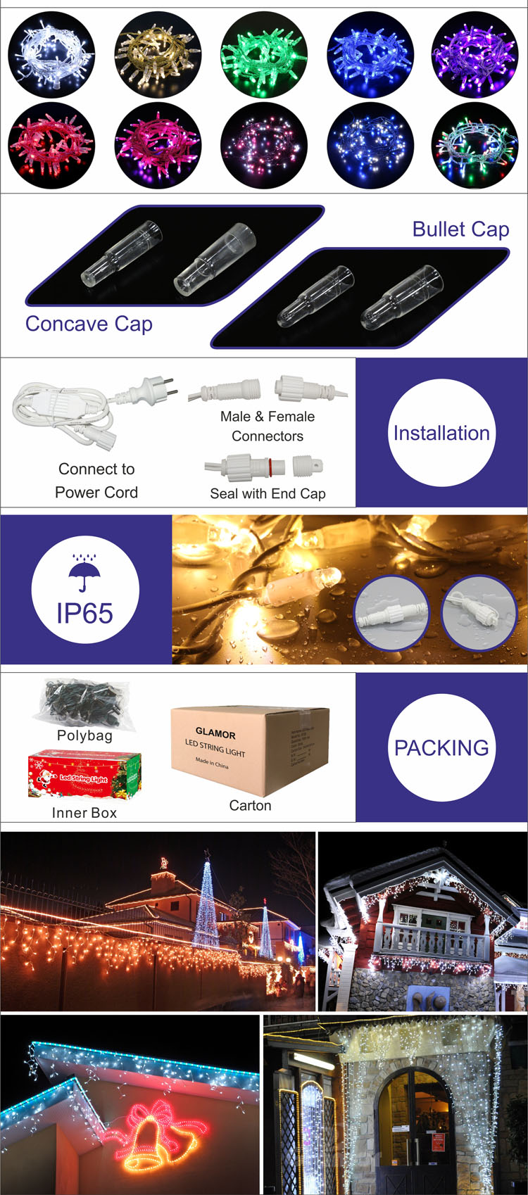 Toptan Noel ağacı peri ışıkları üreticileri | GLAMOR 7