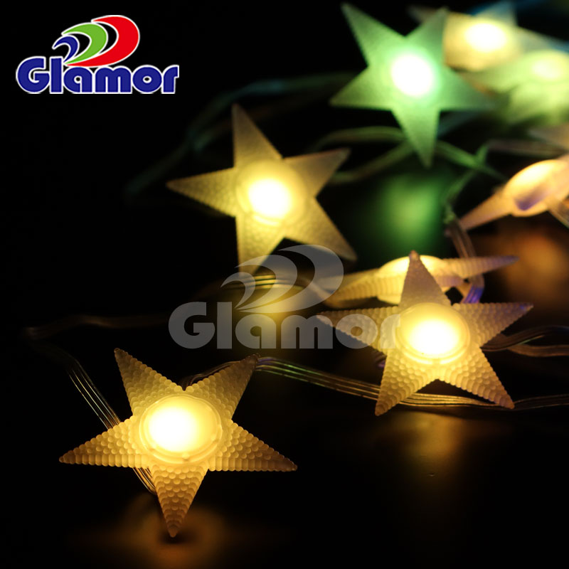 IP44 ថ្នាក់ទី 12V 5V LED Star Cap Fairy Light ខ្សែសង្វាក់ SMD LED Transperant PVC wire | Glamour Manufacturer 13