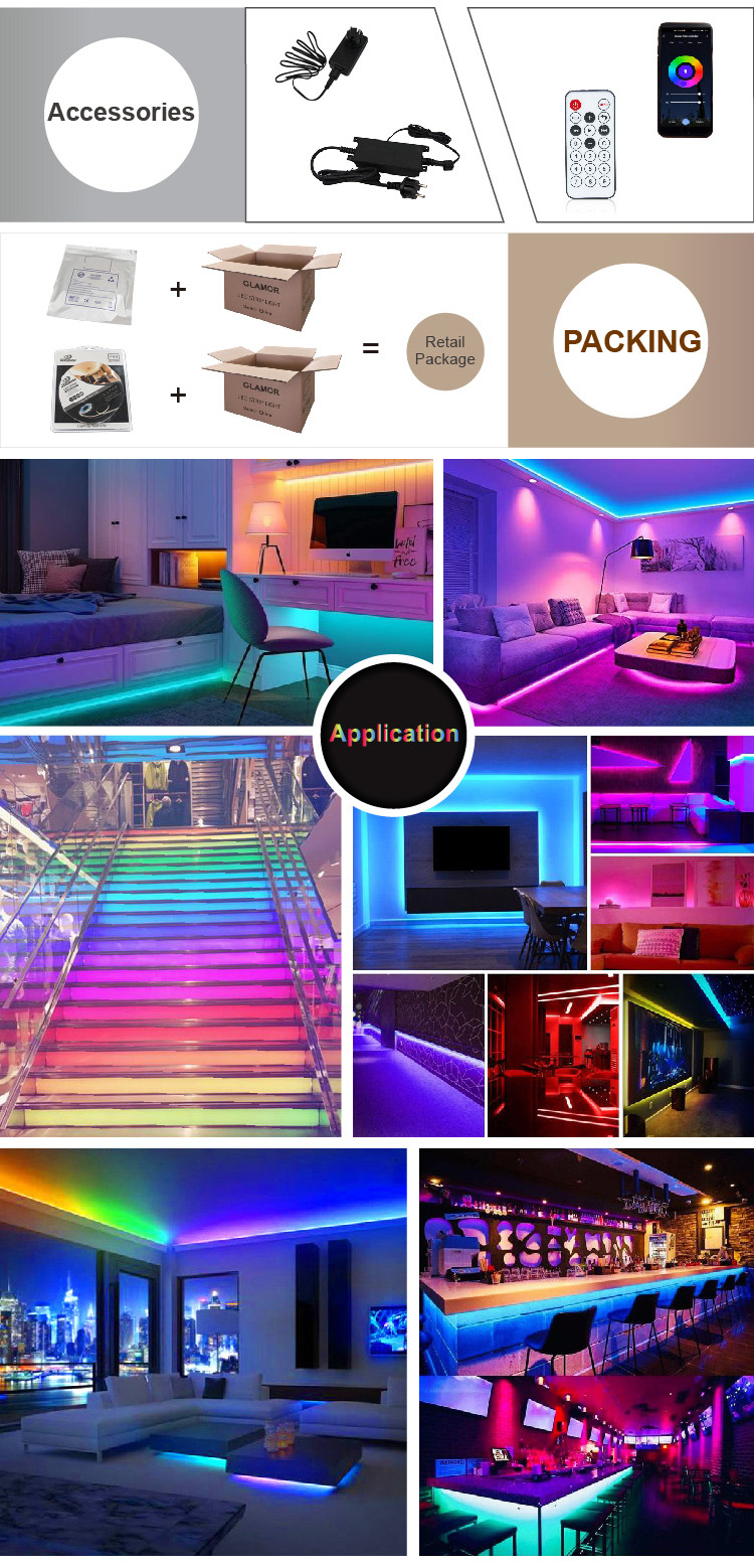 Мыкты rgbw LED тилке жарыктары көп түстүү асан-үсөн компаниясы - GLAMOR 3