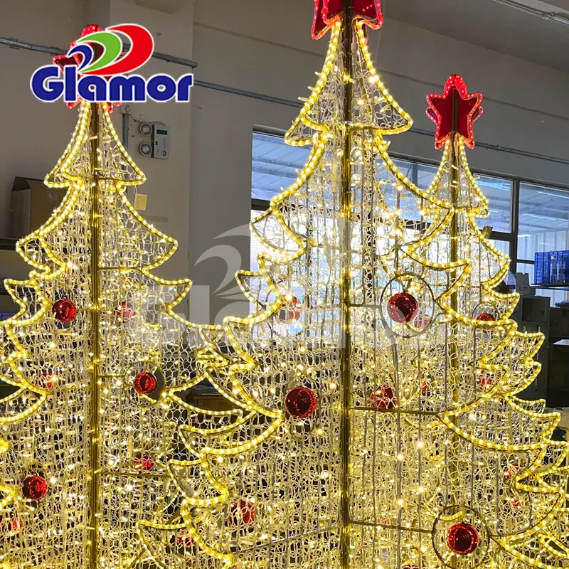 3D LED Christmas Tree Lights - Customizable Designs 2