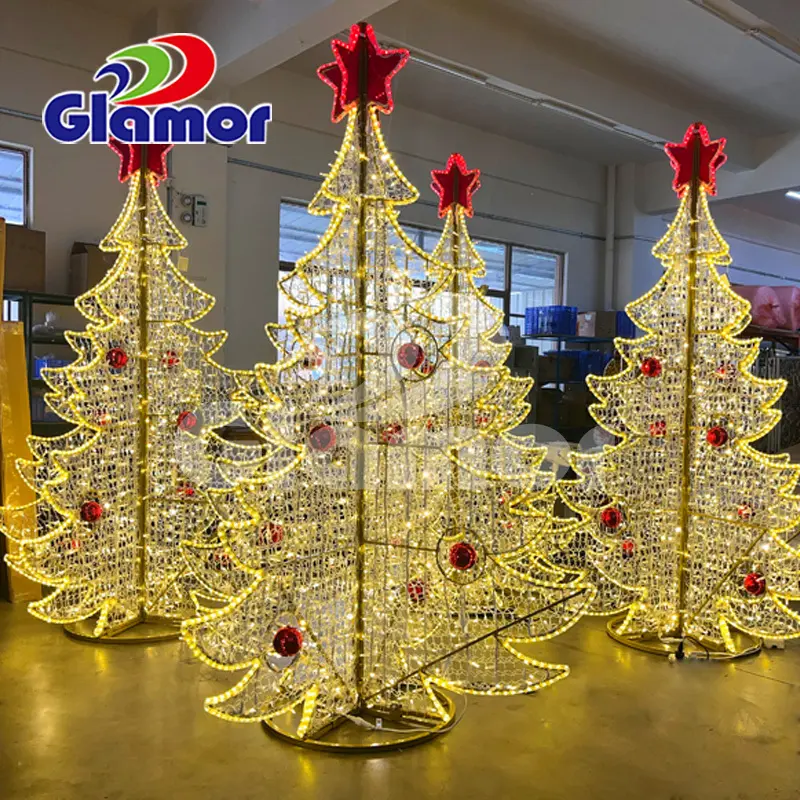 3D LED Christmas Tree Lights - Customizable Designs 3