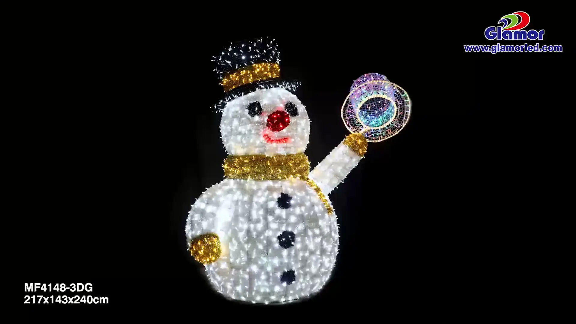 Selfiehatt Snögubbe IP65 vattentät LED-motivlampor för juldekoration Leverantör och tillverkare | GLAMOR 1