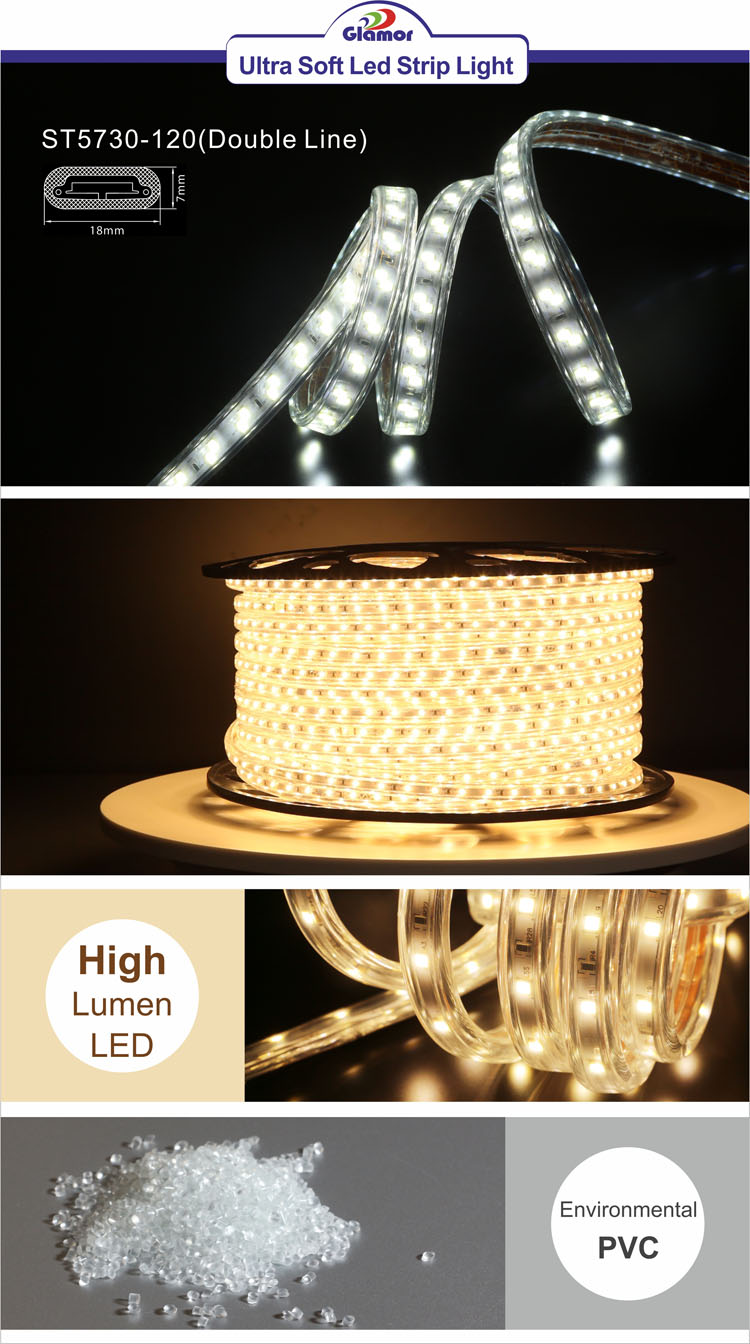 Välistingimustes kasutatavad valged LED-ribad 240 LED/m, CE, CB, GS, SAA, ISO tehasetooted | GLAMOR 5