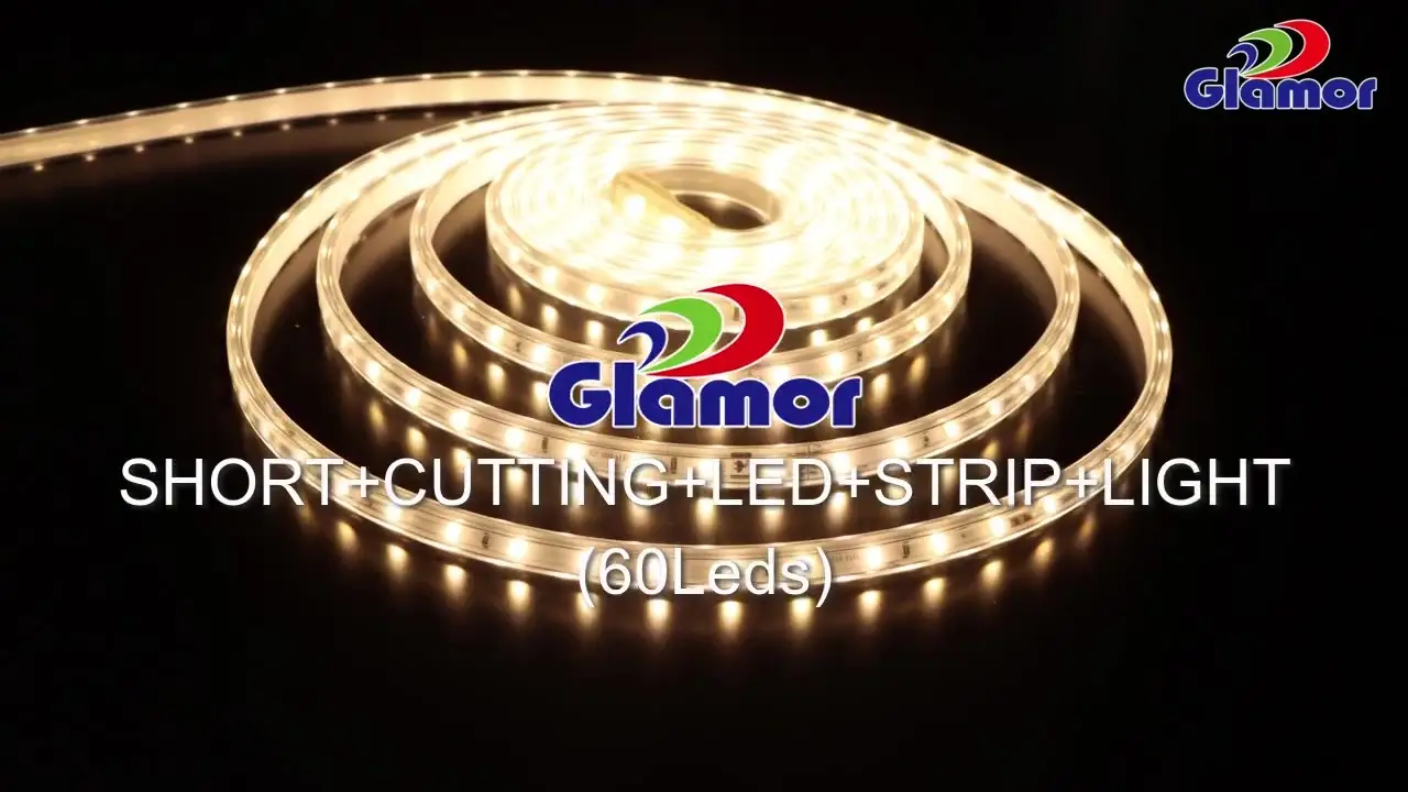 elastik LED zolaq işığı, 20 sm qısa kəsmə, hər metrə 3000K 230V 60 LED SMD2835 1