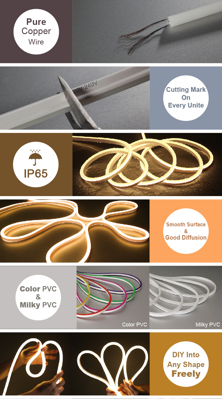 LED neon esnek sıcak beyaz, 360, CE, CB, GS, SAA, ISO üreticileri | GLAMOUR NEON LIGHT COMPANY 9