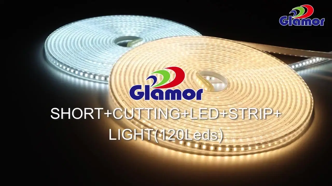 IP65 நெகிழ்வான லெட் ஸ்ட்ரிப் 230V 20cm ஷார்ட் கட்டிங் 3000K 3528 SMD 120 LEDS ஒற்றை வரி ஒரு மீட்டருக்கு நீர்ப்புகா 1