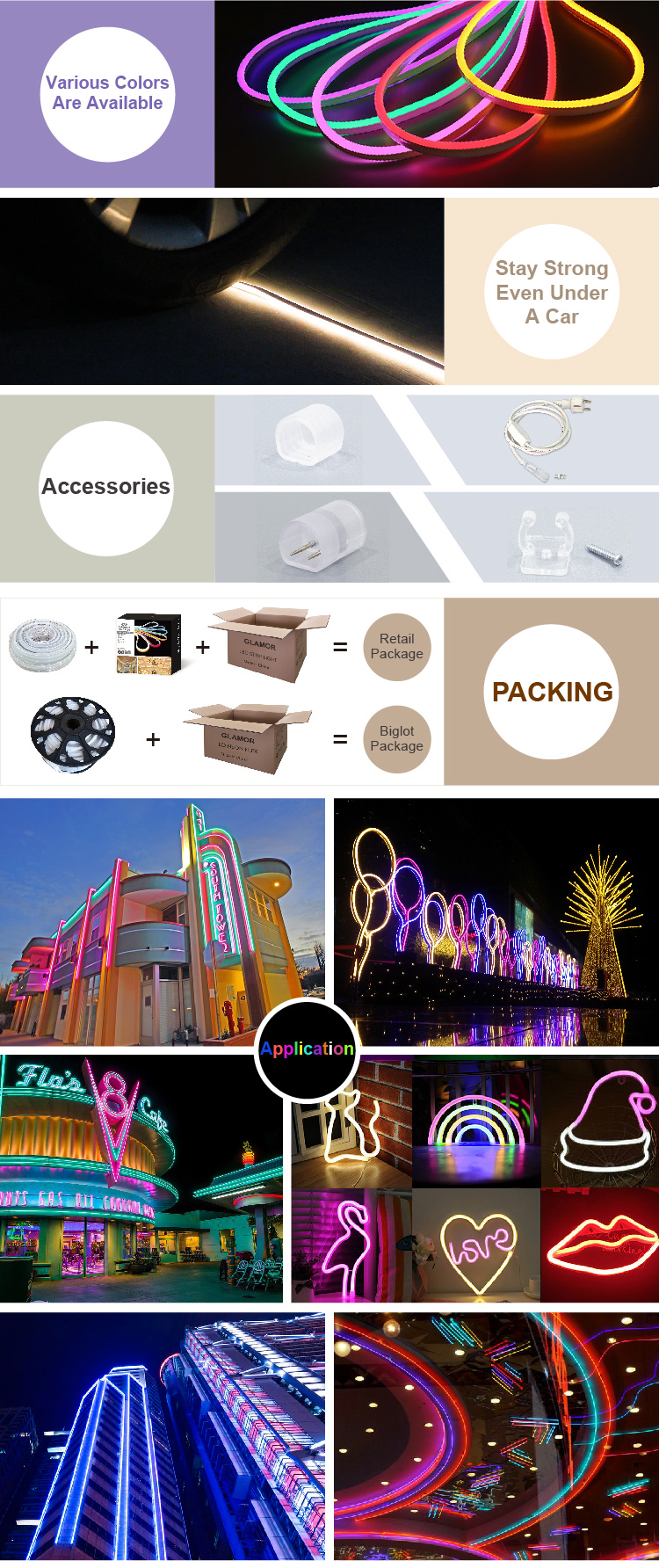 Toptan Fiyatlarla Ticari LED Neon Halat Işığı | GLAMOR 12