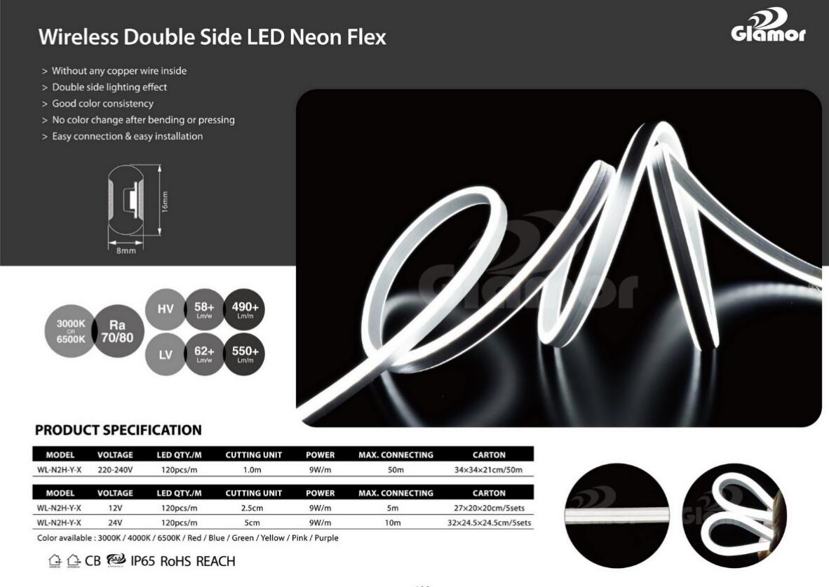 Çin'den LED Neon Flex üreticileri Kablosuz çift taraflı çeşitli uygulamalar düşük fiyat | GLAMOR 5