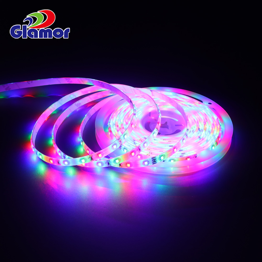 Yatak odası için 12V veya 24V RGB LED şerit ışıklar çok renkli üreticiler 7