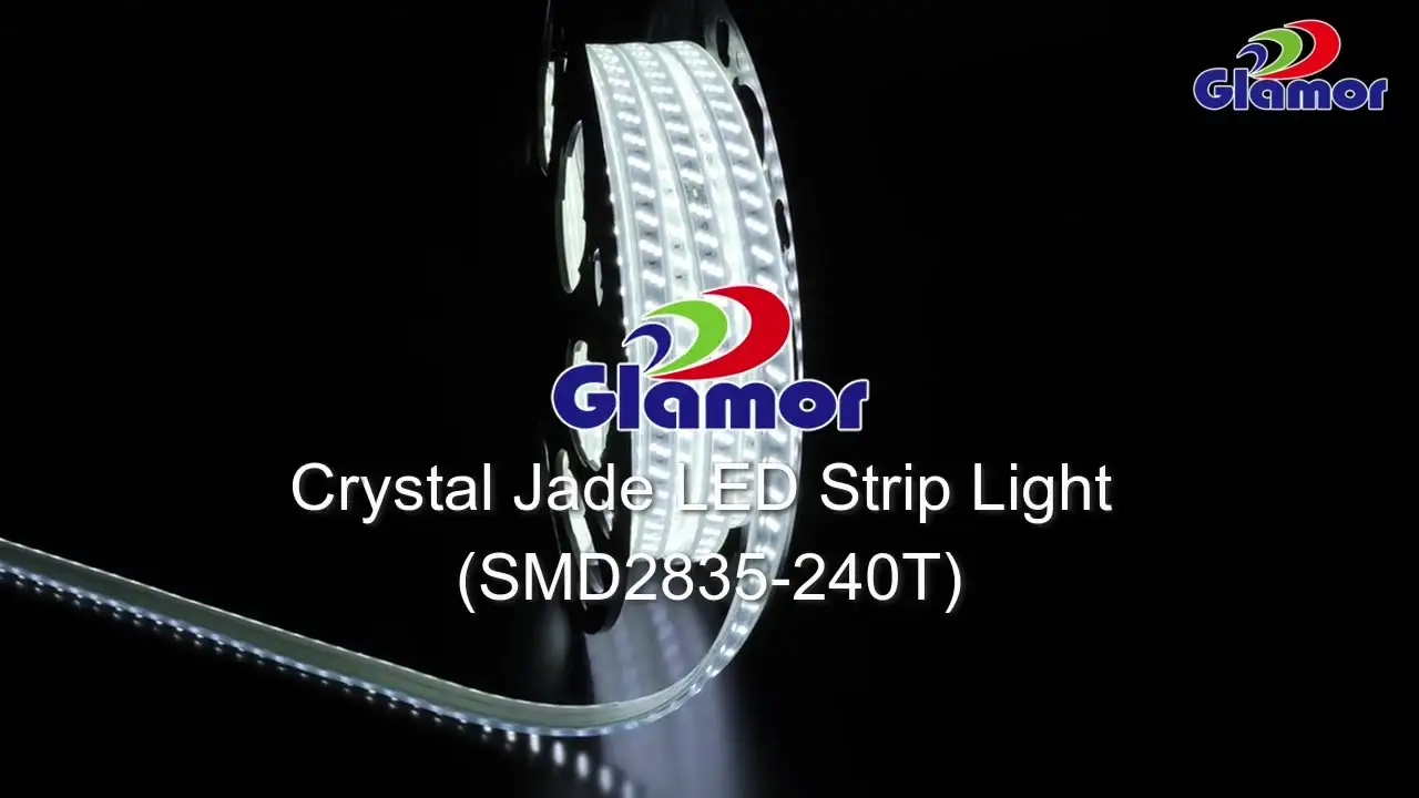 Limyè fleksib LED deyò blan 230V 110V 24V 240leds twa liy Crystal Jade 1