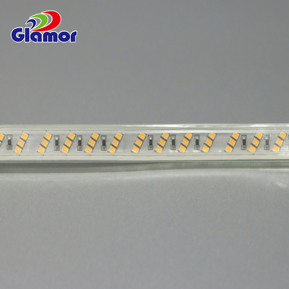 Eksterdoma LED-fleksebla strio blanka 230V 110V 24V 240leds triobla linio Kristala Jado 7