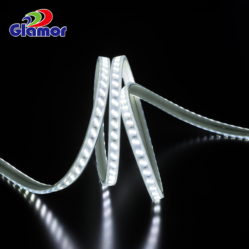 Eksterdoma LED-fleksebla strio blanka 230V 110V 24V 240leds triobla linio Kristala Jado 6