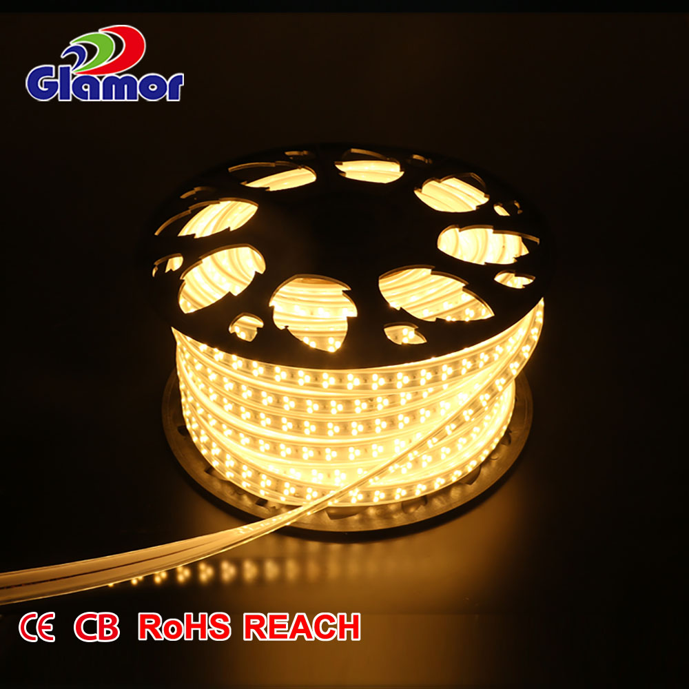 Açık hava ışık şeridi ticari led şerit ışıkları sarı yumuşak ve kısa 220V 230V 110V 120V sarma makarası veya taşıma makarası ile 8