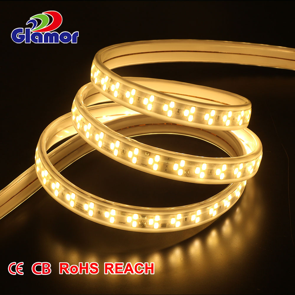 Açık hava ışık şeridi ticari led şerit ışıkları sarı yumuşak ve kısa 220V 230V 110V 120V sarma makarası veya taşıma makarası ile 9