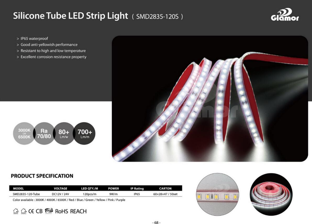 Najbolja kompanija za niskonaponske silikonske cijevne LED trake od 12v/24v, IP65 - GLAMOR 10
