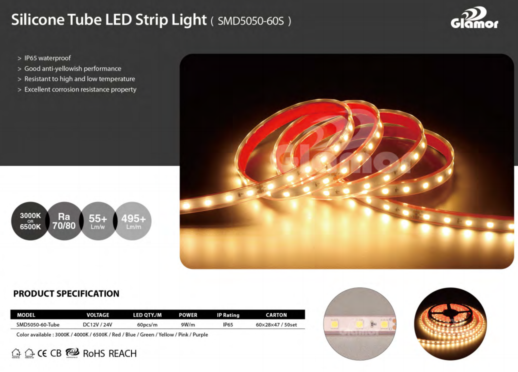 Silicone Tube LED Strip Light Suppliers-nke a na-emezigharị LED strip ọkụ 50 LED Voltaji dị ala sitere na ụlọ ọrụ China. 9