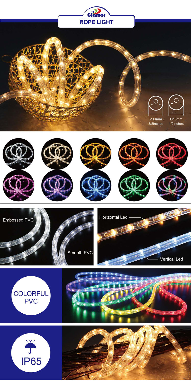 Subĉiela IP65 akvorezista projekta LED-ŝnurlumo por Kristnaska festivala ornamado Provizanto kaj fabrikantoj | GLAMOR 8