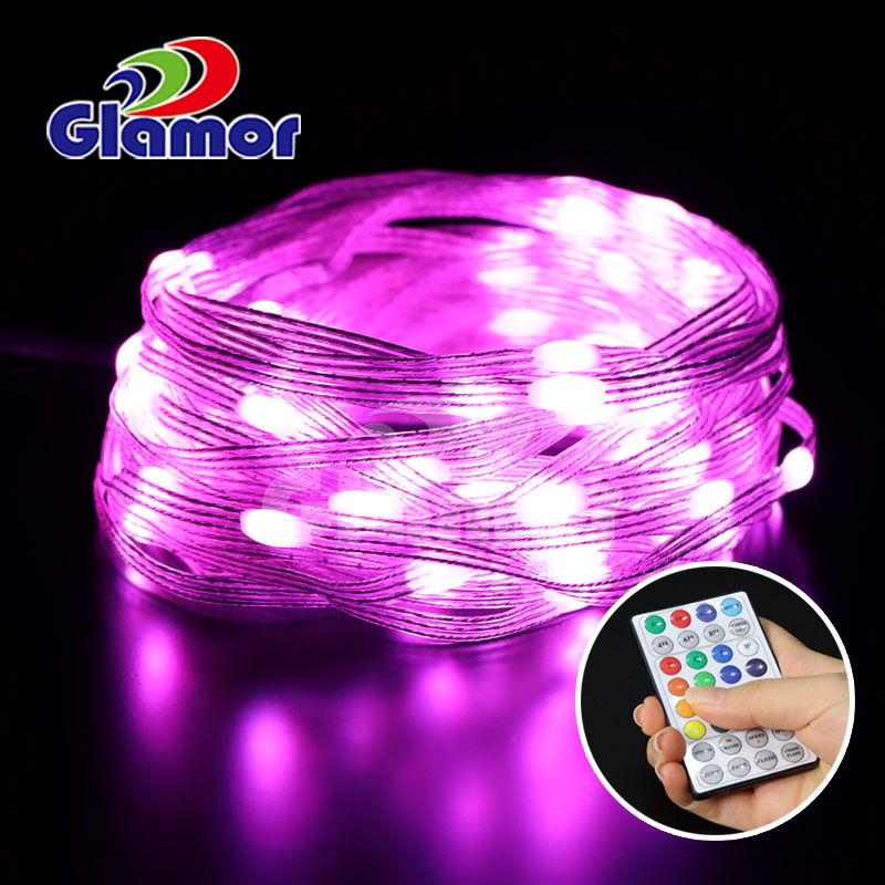 IP44 RGB रङको एलईडी फेयरी लाइटहरू रिमोट कन्ट्रोल उच्च चमक SMD भित्र आपूर्तिकर्ता र निर्माताहरू | ग्लैमर 8