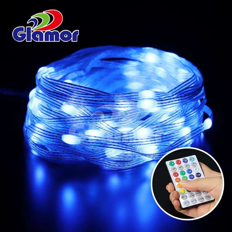 IP44 RGB रङको एलईडी फेयरी लाइटहरू रिमोट कन्ट्रोल उच्च चमक SMD भित्र आपूर्तिकर्ता र निर्माताहरू | ग्लैमर 12