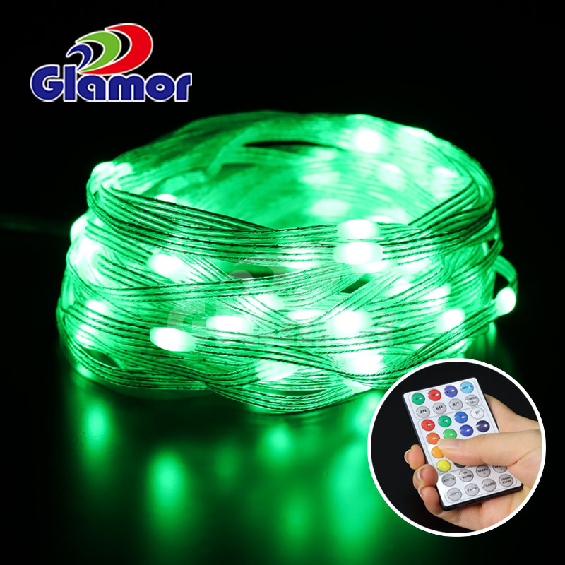 IP44 RGB रङको एलईडी फेयरी लाइटहरू रिमोट कन्ट्रोल उच्च चमक SMD भित्र आपूर्तिकर्ता र निर्माताहरू | ग्लैमर 10