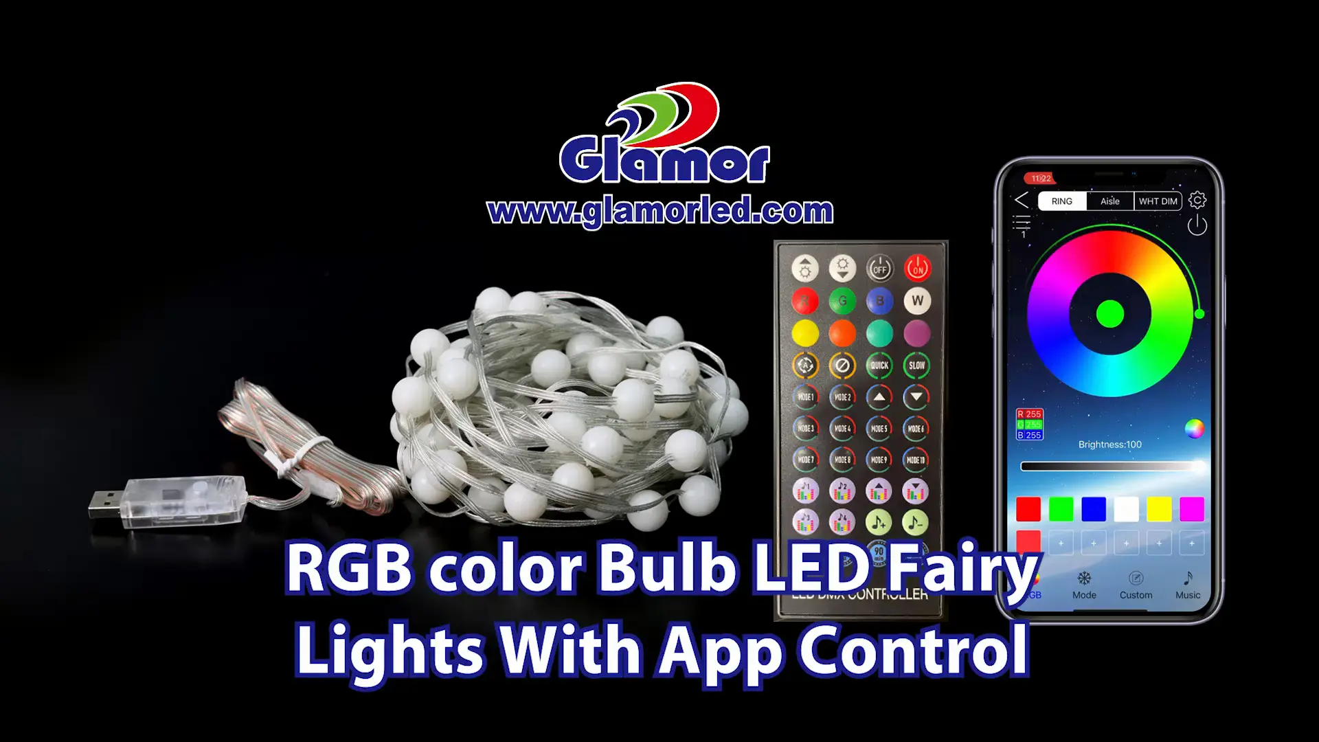 IP44 RGB Umbala Webhalbhu Le-LED Amalambu Ezinganekwane Anokulawula Uhlelo Lokusebenza Ngokugqama Okuphakeme I-SMD Ngaphakathi Umhlinzeki & abakhiqizi | I-GLAMOR 1