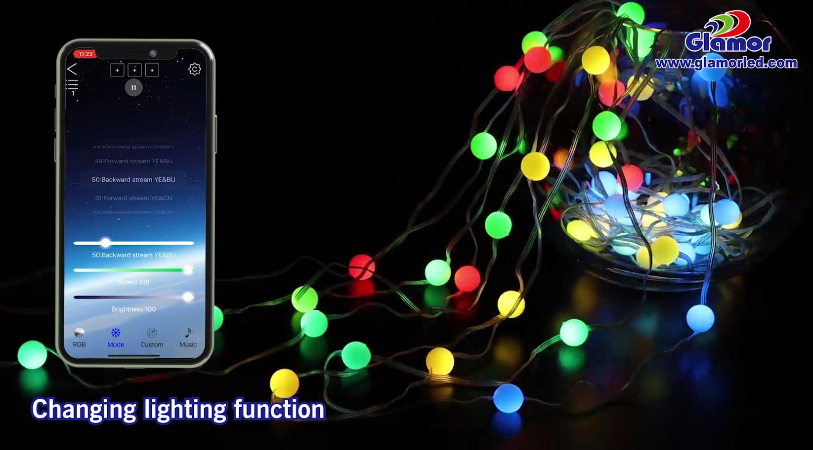 IP44 RGB sijalica u boji LED lampice za vile sa kontrolom aplikacije, visoki sjaj SMD unutra, dobavljač i proizvođač | GLAMOR 14