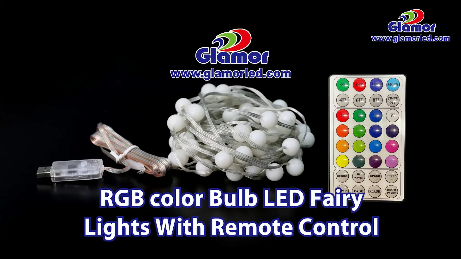 IP44 RGB-färglampa LED-ljusslinga med fjärrkontroll med hög ljusstyrka SMD inuti Leverantör och tillverkare | GLAMOR 1