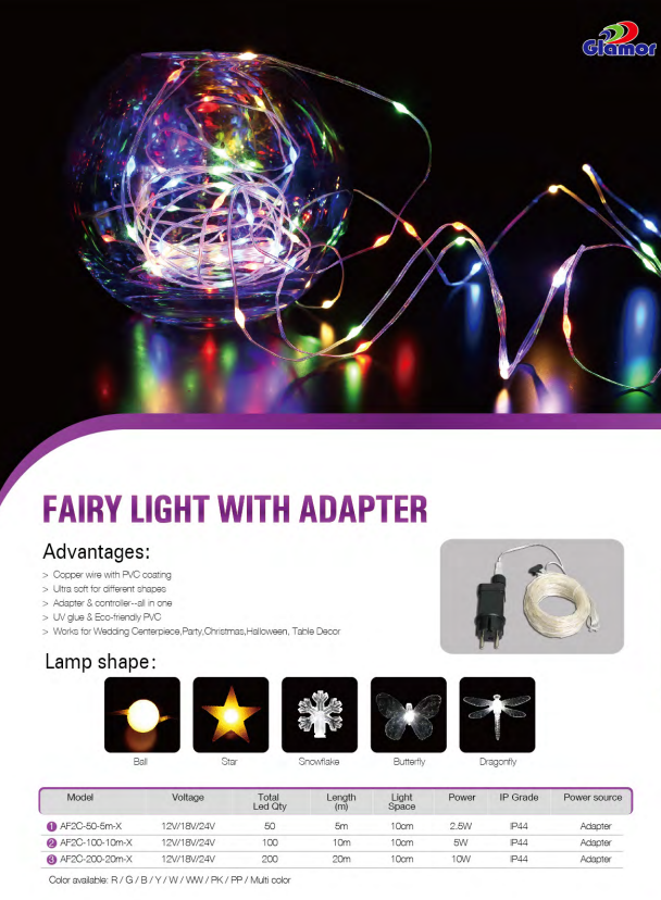 IP44 RGB LED ஃபேரி லைட்ஸ் உயர் பிரகாசம் மென்மையான SMD உள்ளே பல வண்ண சப்ளையர் & உற்பத்தியாளர்கள் | GLAMOR 11