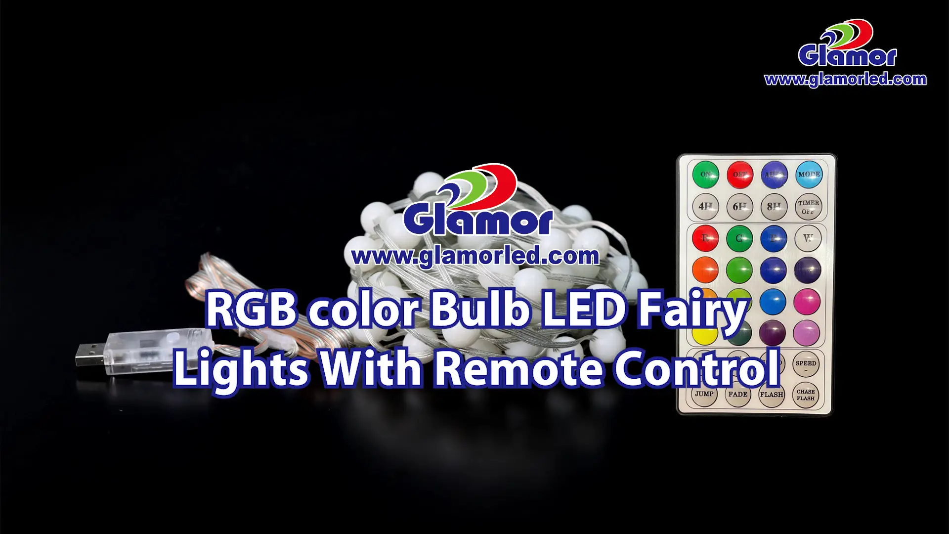 Ampûla rengê RGB ya LED Ronahiya Perî // Ronahîkirina geş 1