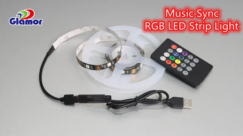 USB 5V daljinski upravljač ili upravljanje glazbom RGB LED traka IP20 TV pozadinsko osvjetljenje za DIY namjenu Tvornička cijena - GLAMOR 1